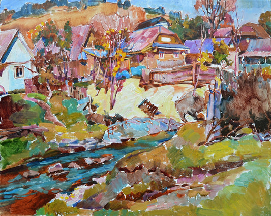 Countryside Stream Village