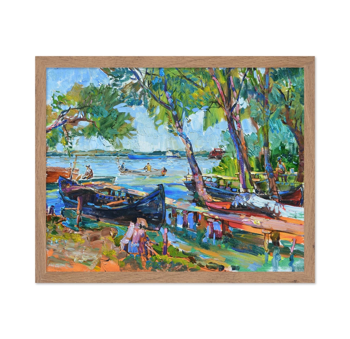 Riverside Boats Scene