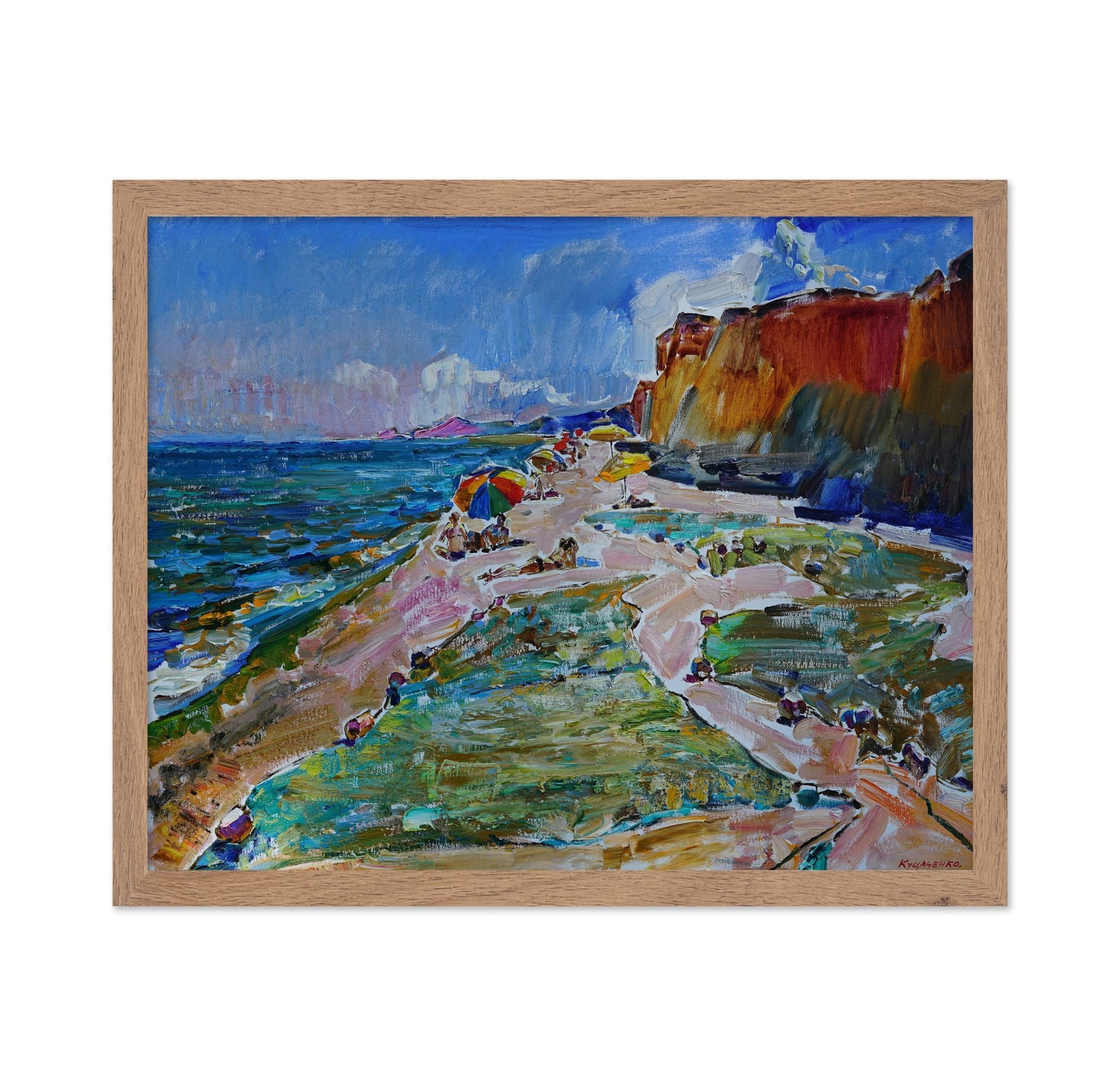 Coastal Cliff Beach Scene