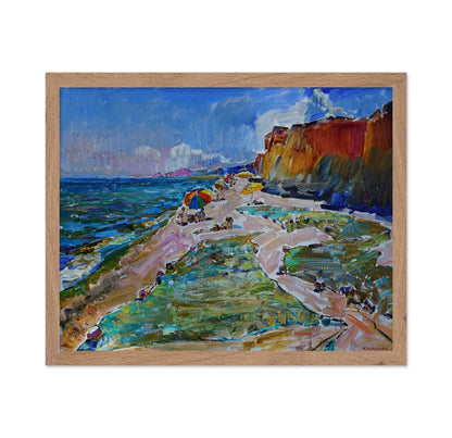 Coastal Cliff Beach Scene