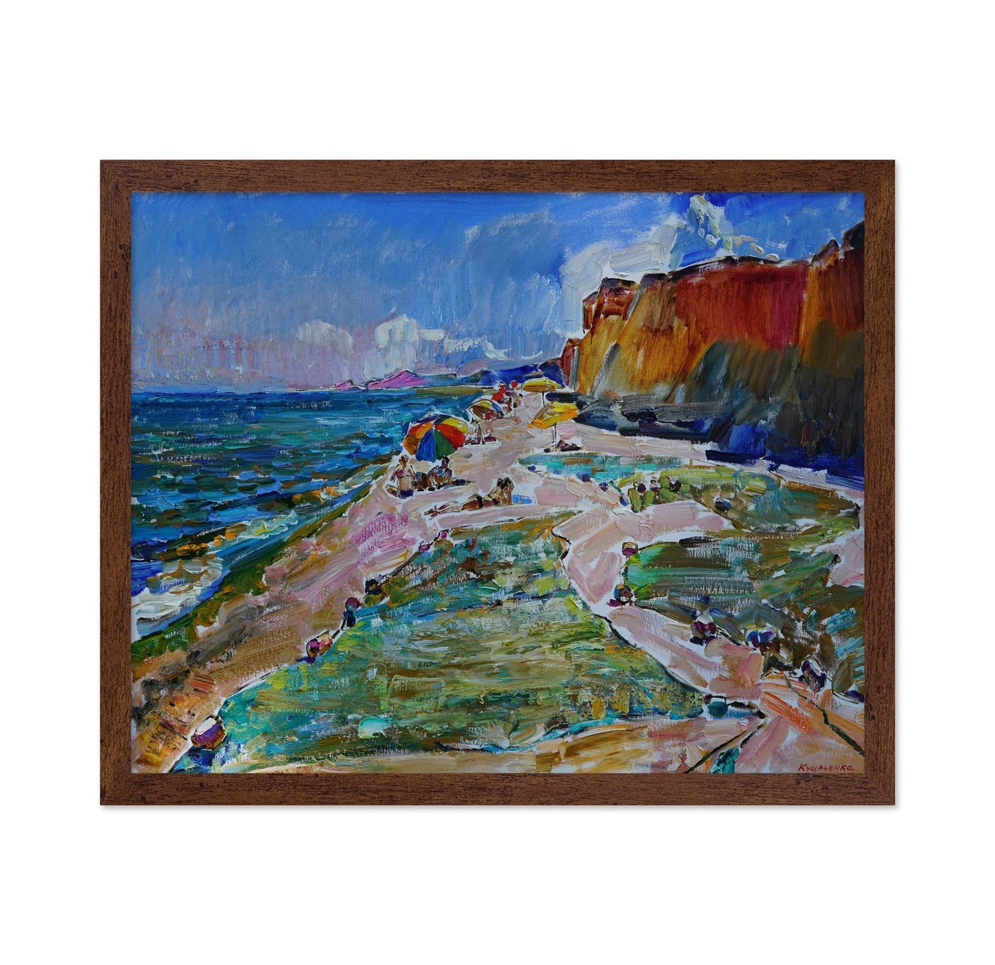 Coastal Cliff Beach Scene