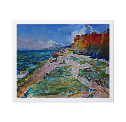 Coastal Cliff Beach Scene