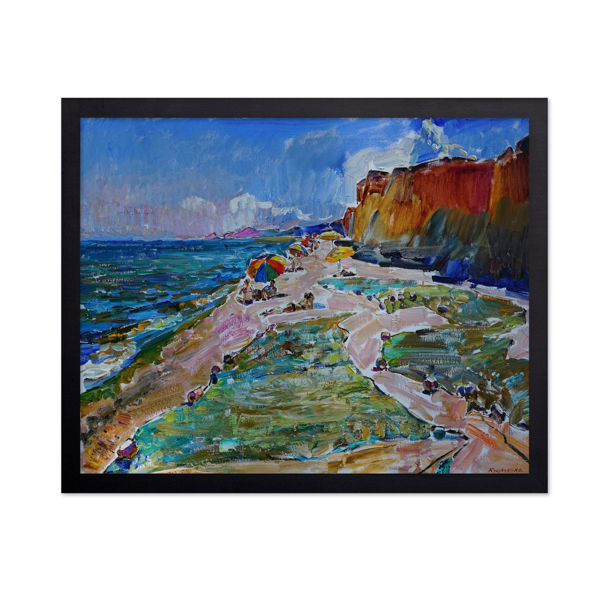 Coastal Cliff Beach Scene