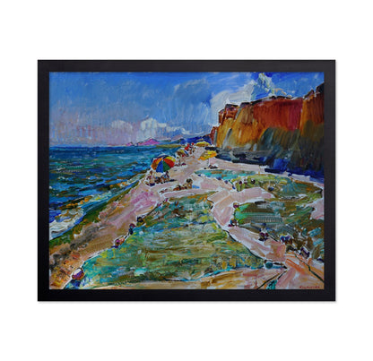 Coastal Cliff Beach Scene