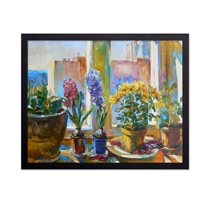 Sunlit Window Flowers