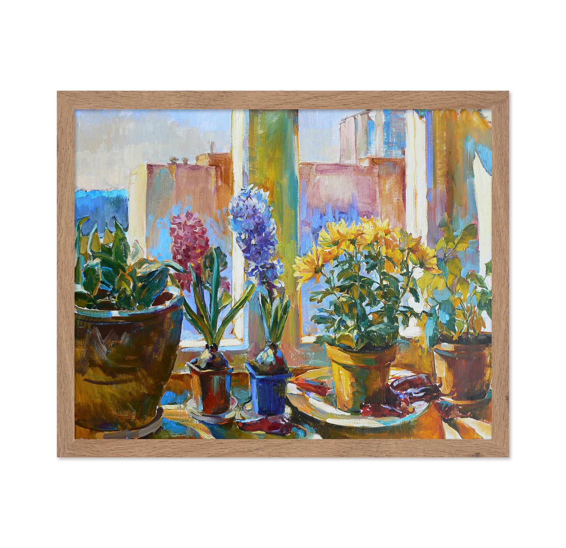 Sunlit Window Flowers