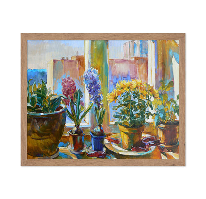 Sunlit Window Flowers