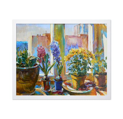 Sunlit Window Flowers