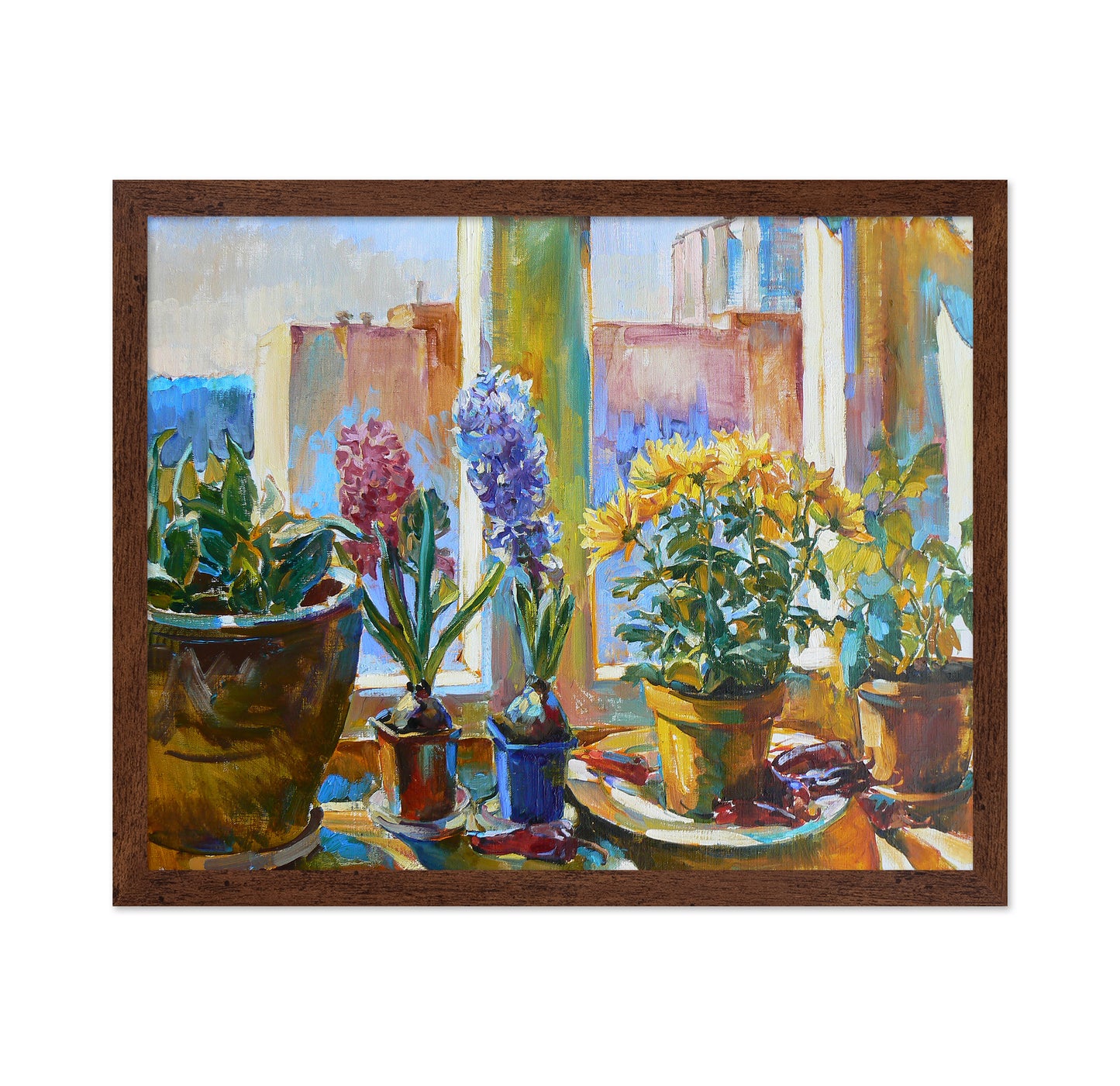 Sunlit Window Flowers