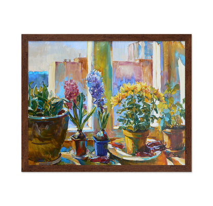 Sunlit Window Flowers