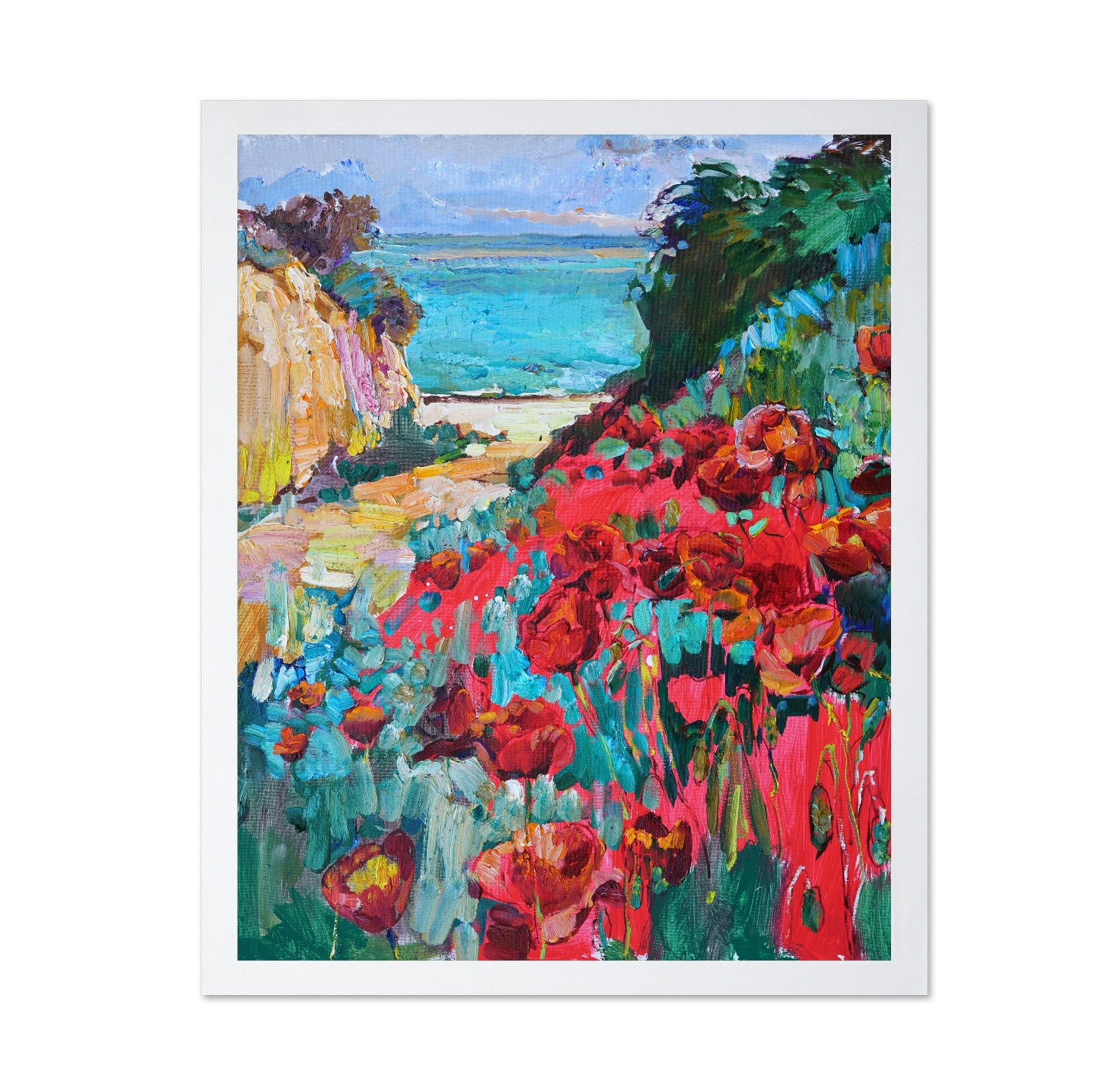 Coastal Floral Cliffs