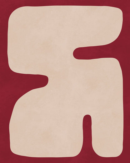 Abstract Cream Figure