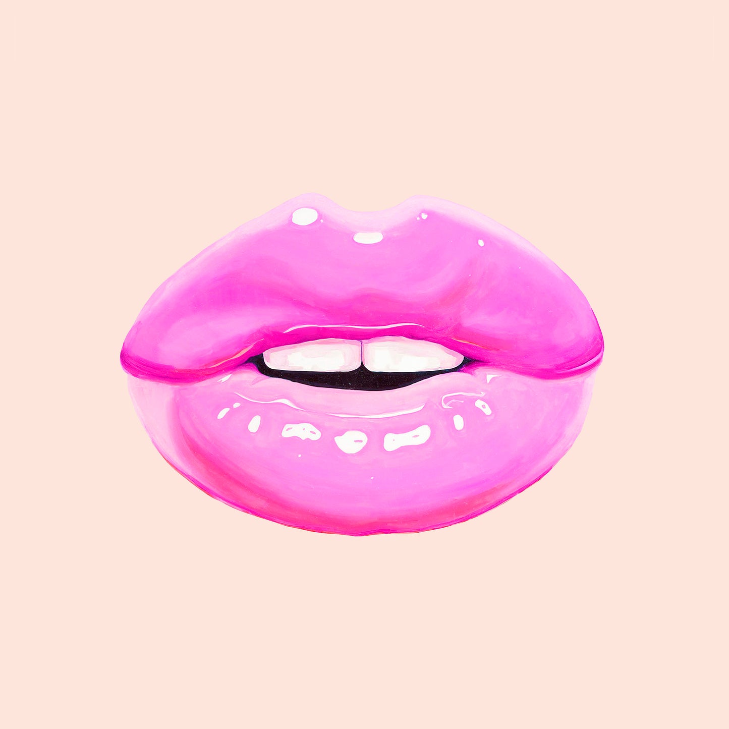 Pink Glossy Lips