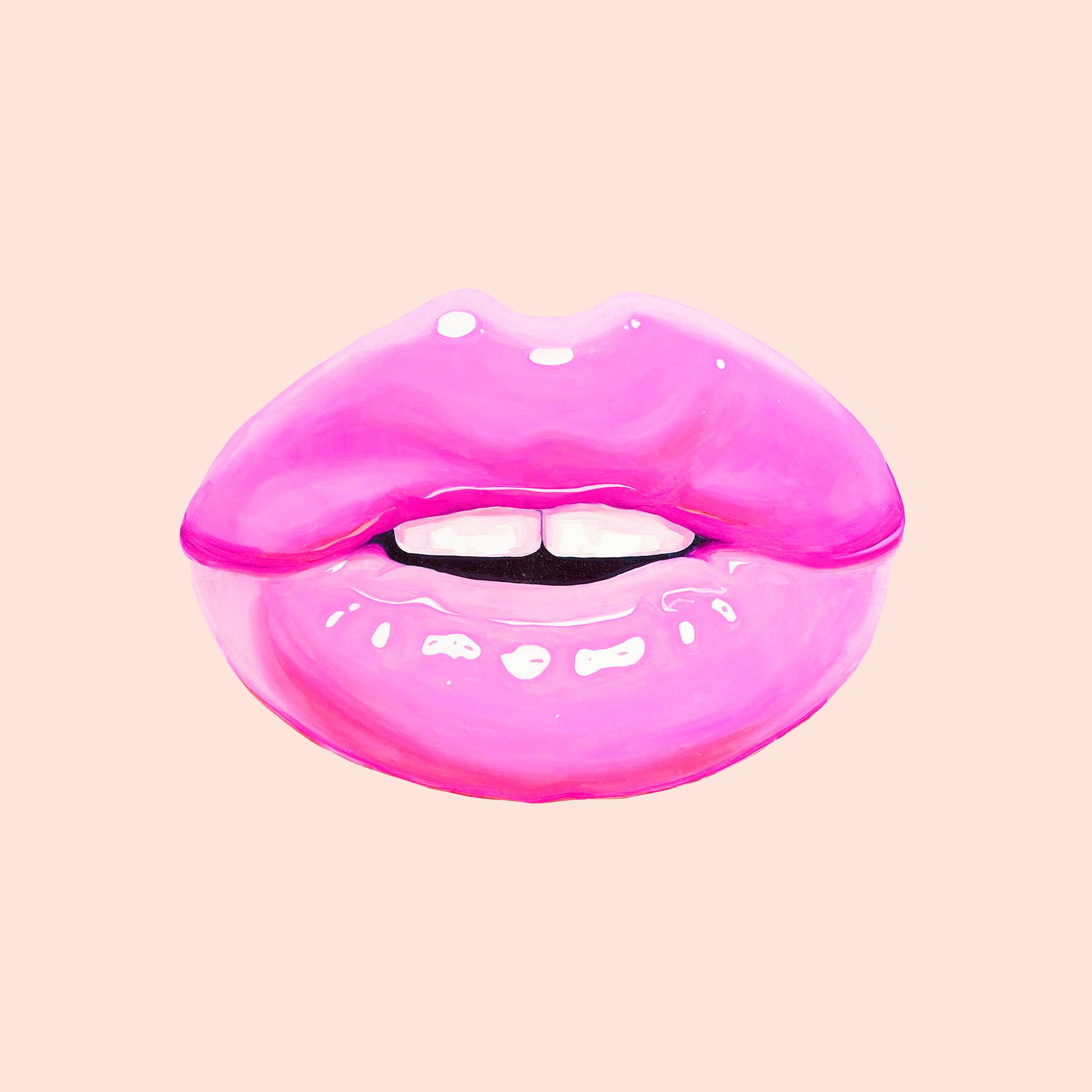 Pink Glossy Lips