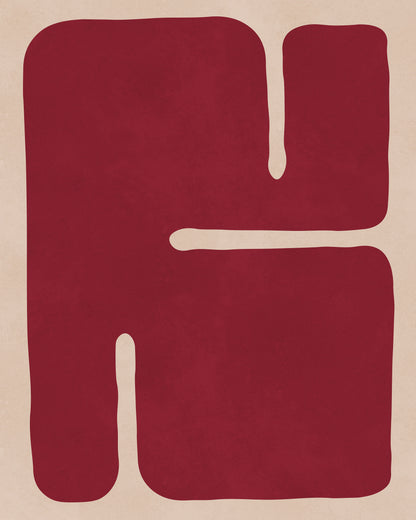 Red Abstract Form No2