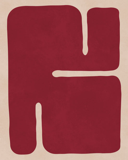 Red Abstract Form No2
