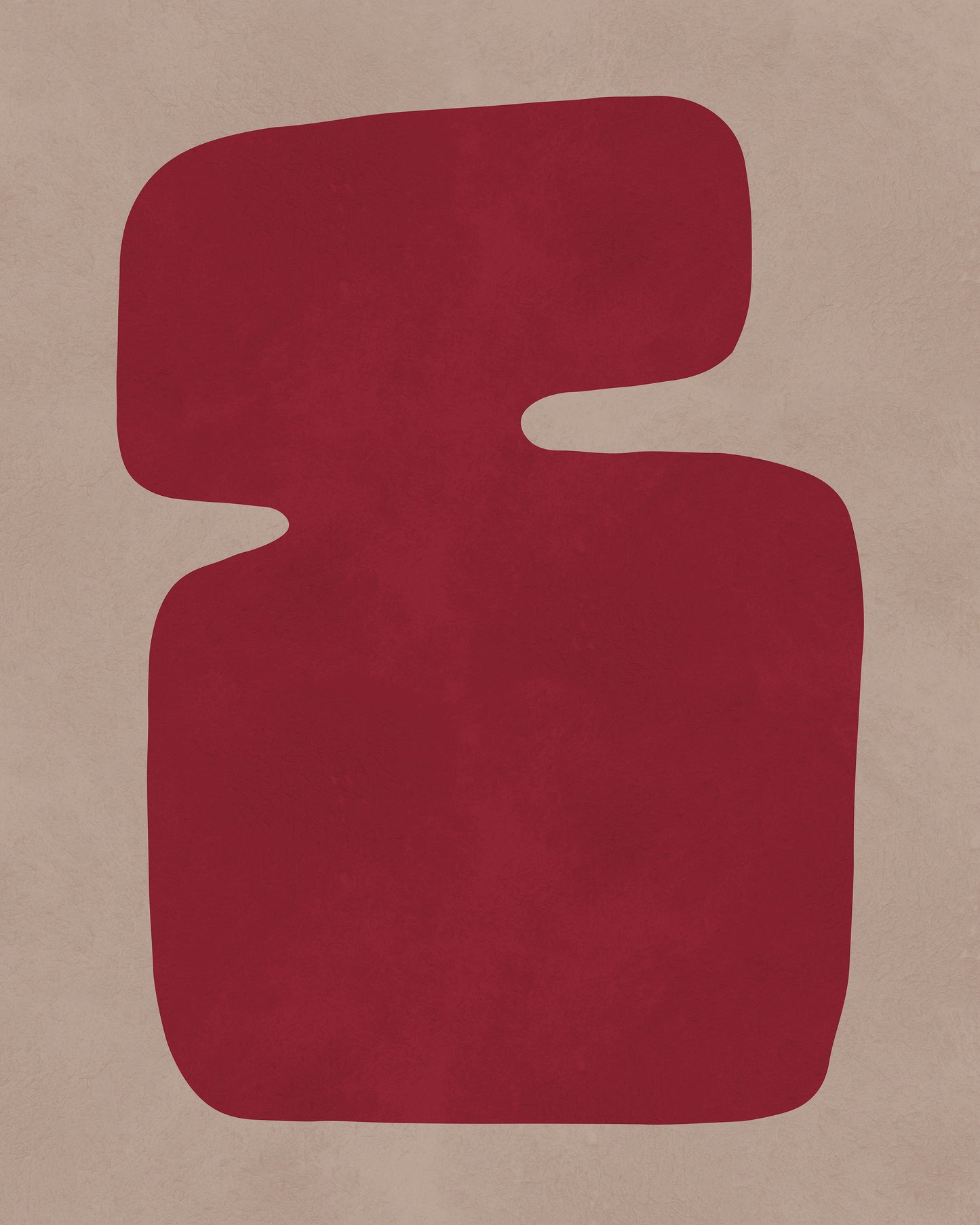 Red Organic Shape No1