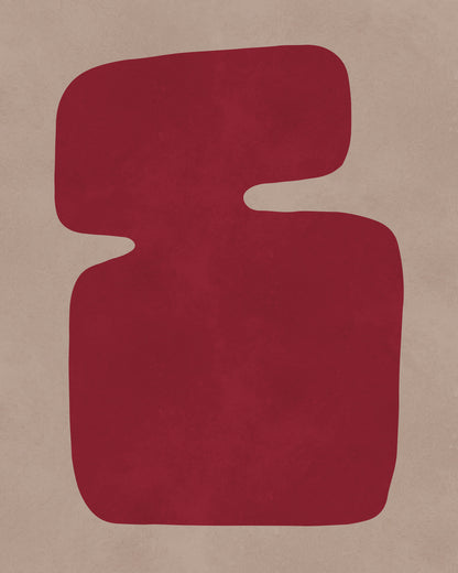 Red Organic Shape No1