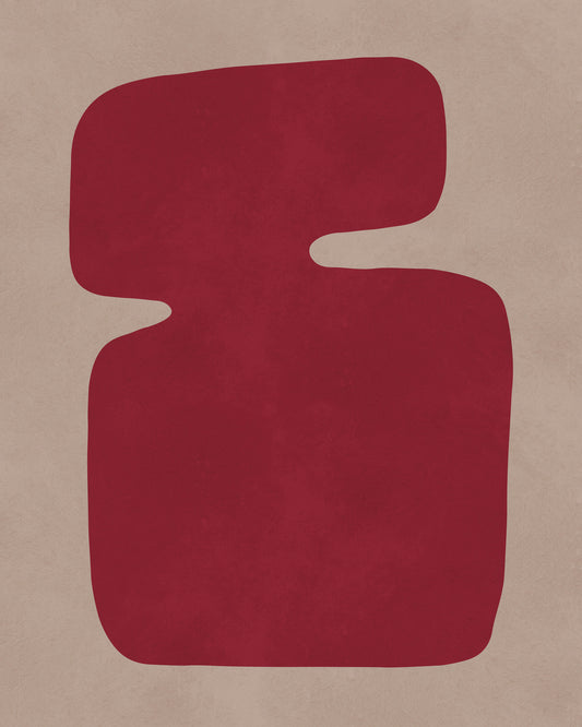 Red Organic Shape No1