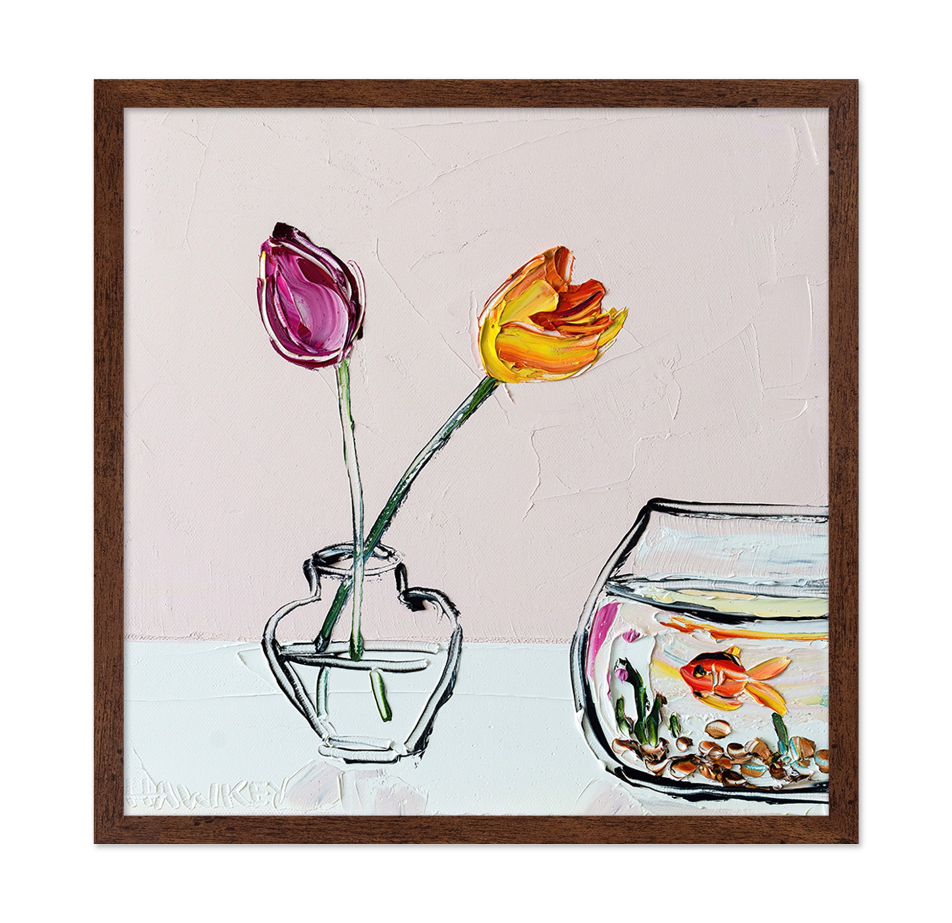 Tulips And Fish Bowl