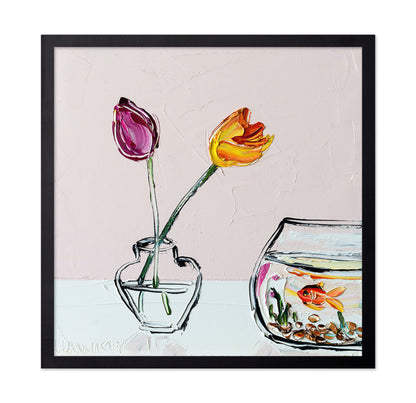 Tulips And Fish Bowl