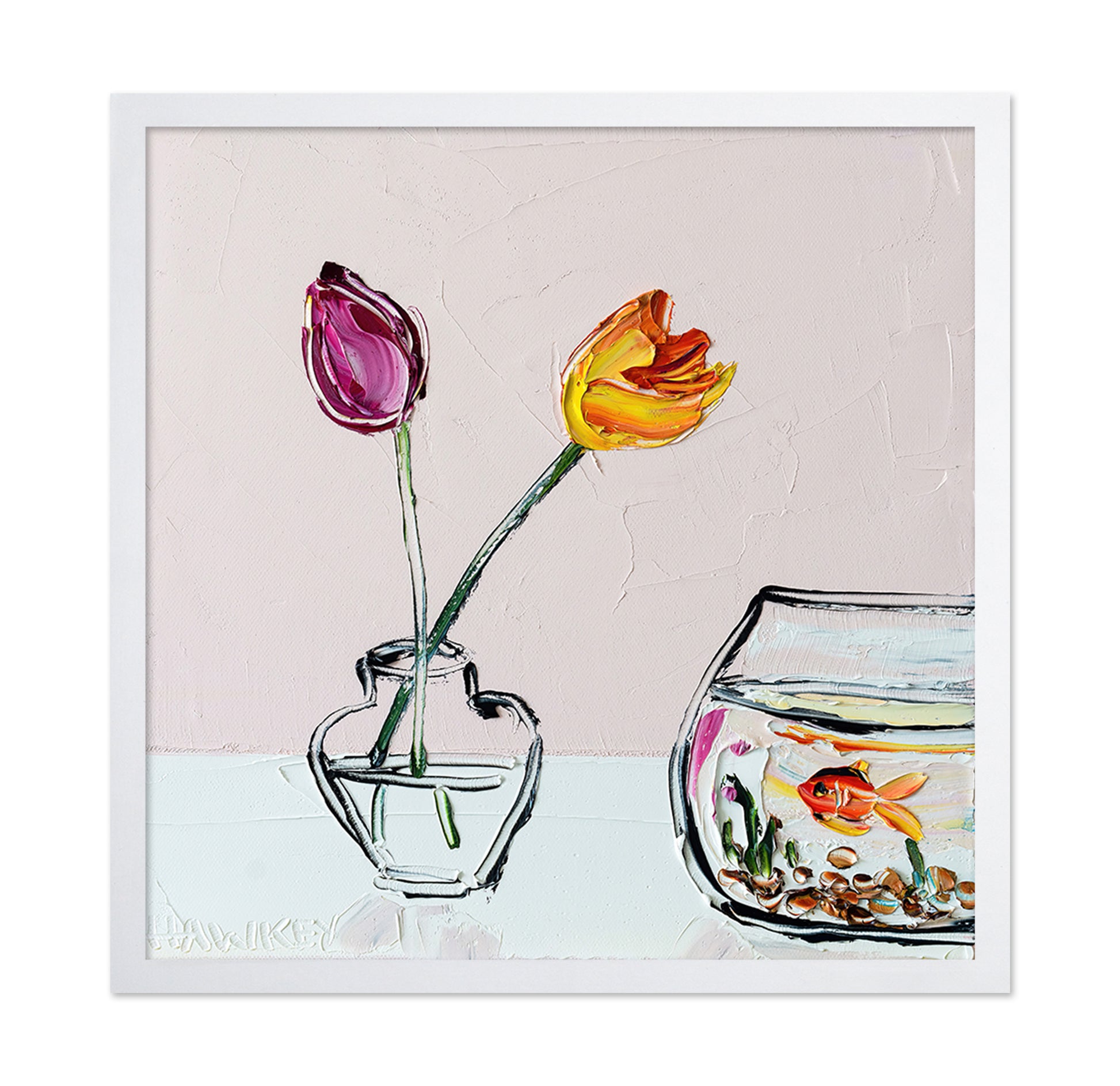 Tulips And Fish Bowl