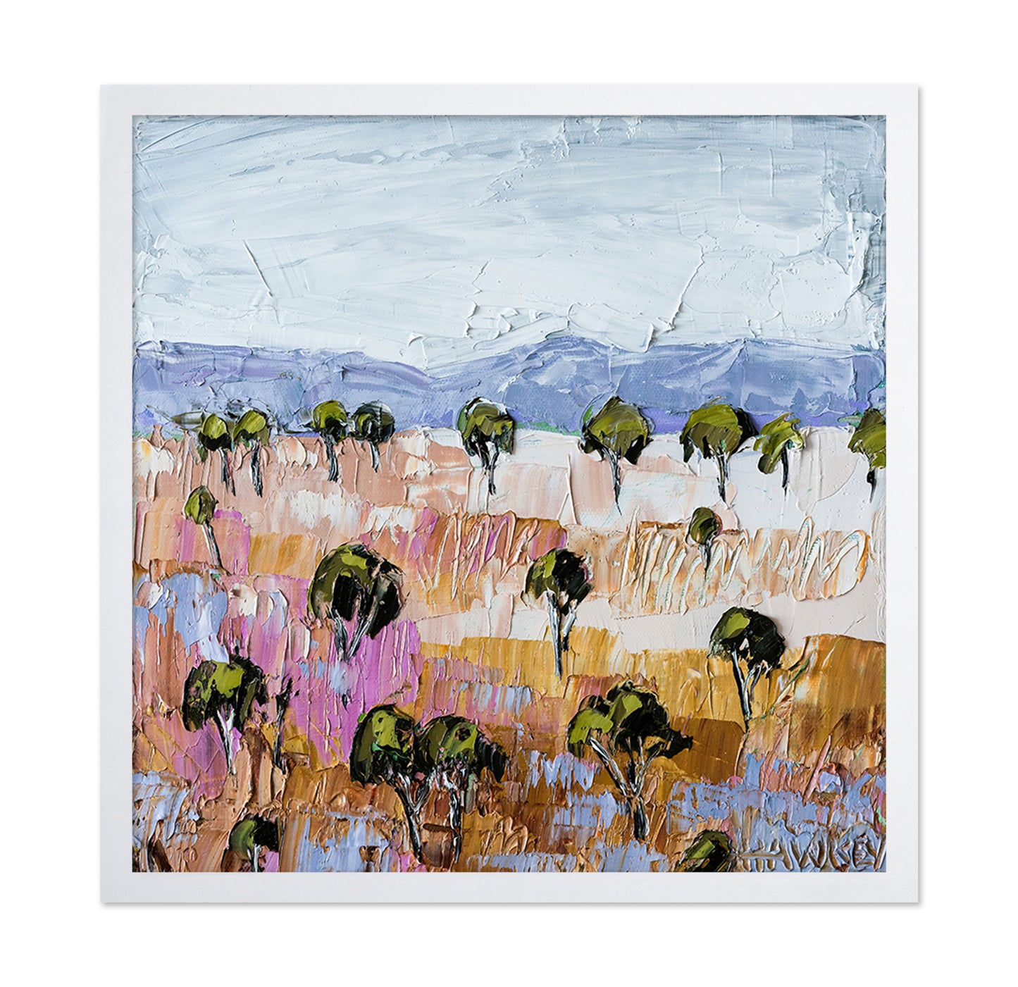 Pastel Canyon Trees