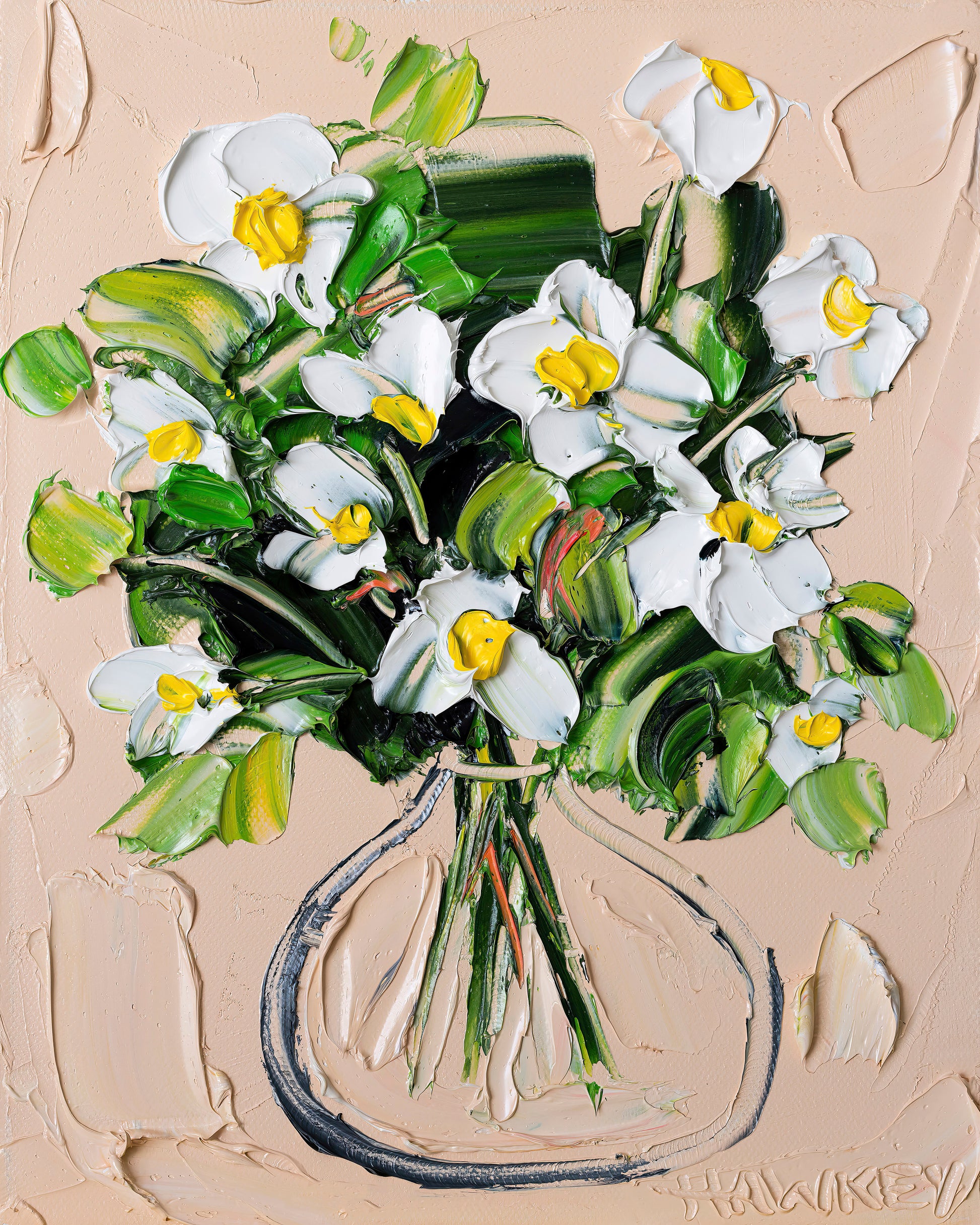 White Blossom Vase No3