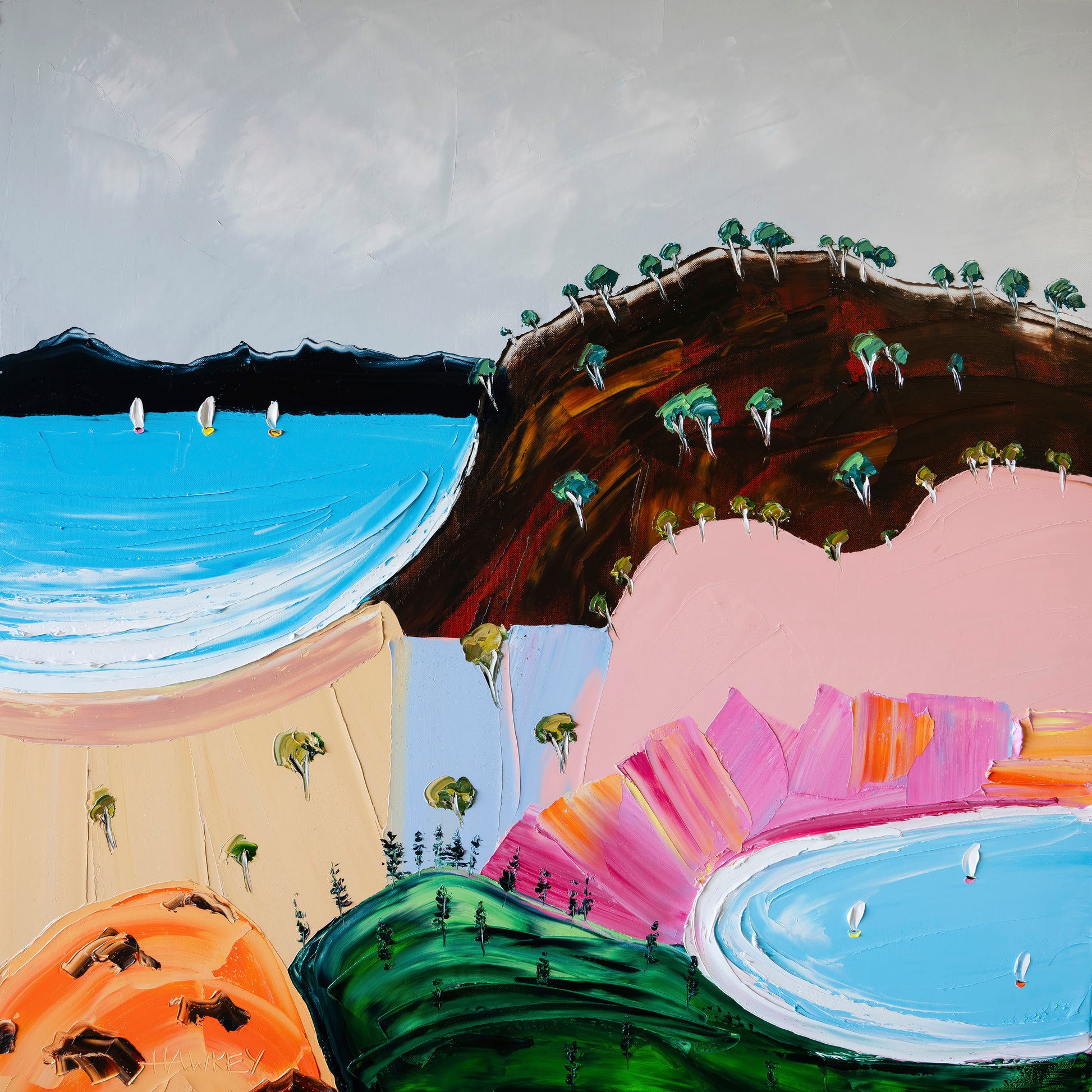 Vibrant Coastal Hills