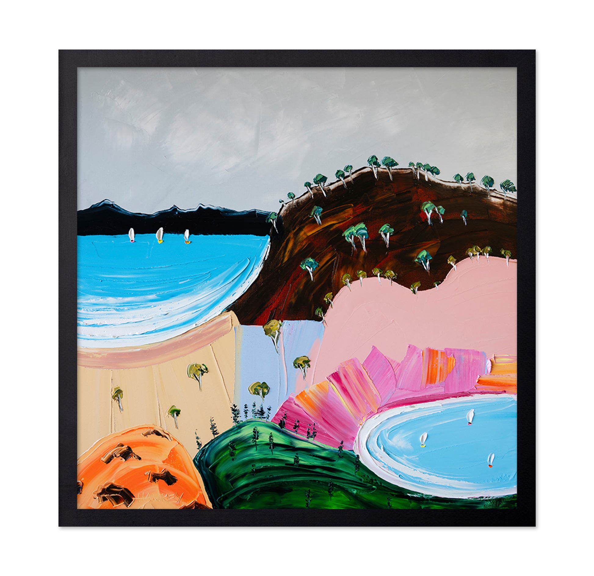 Vibrant Coastal Hills