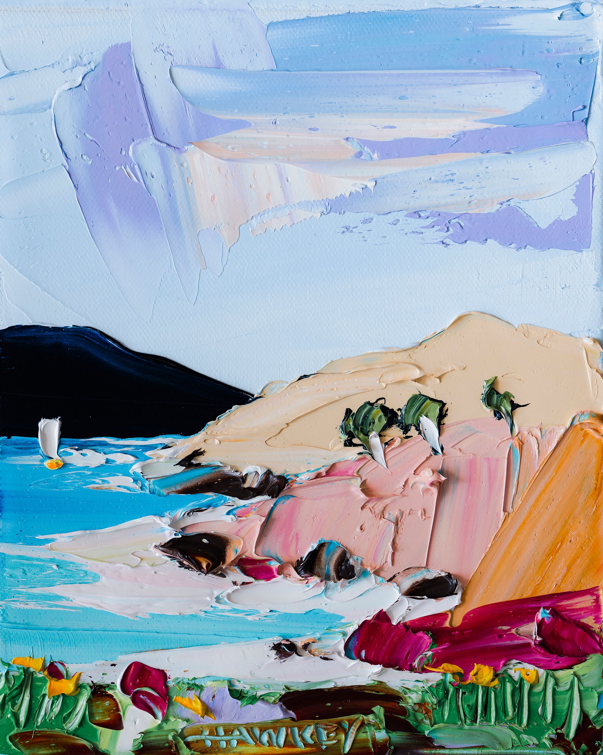 Pastel Coastal Cliffs No2