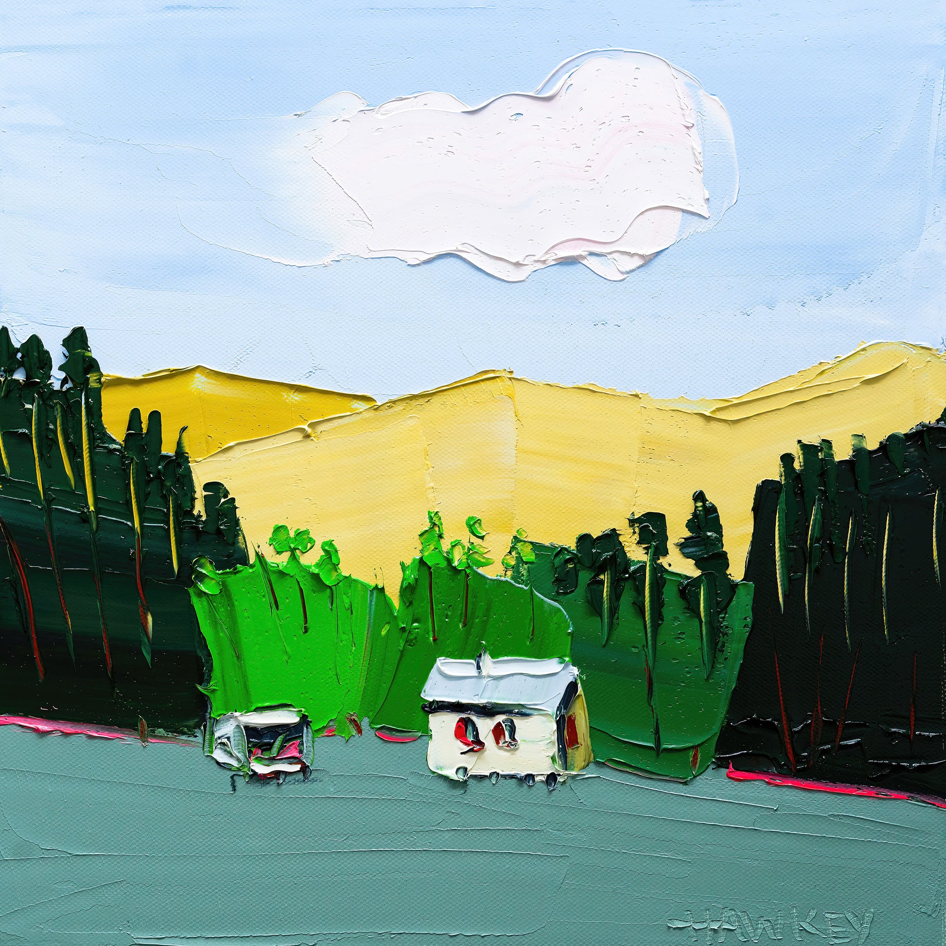 Mountain Village Scene