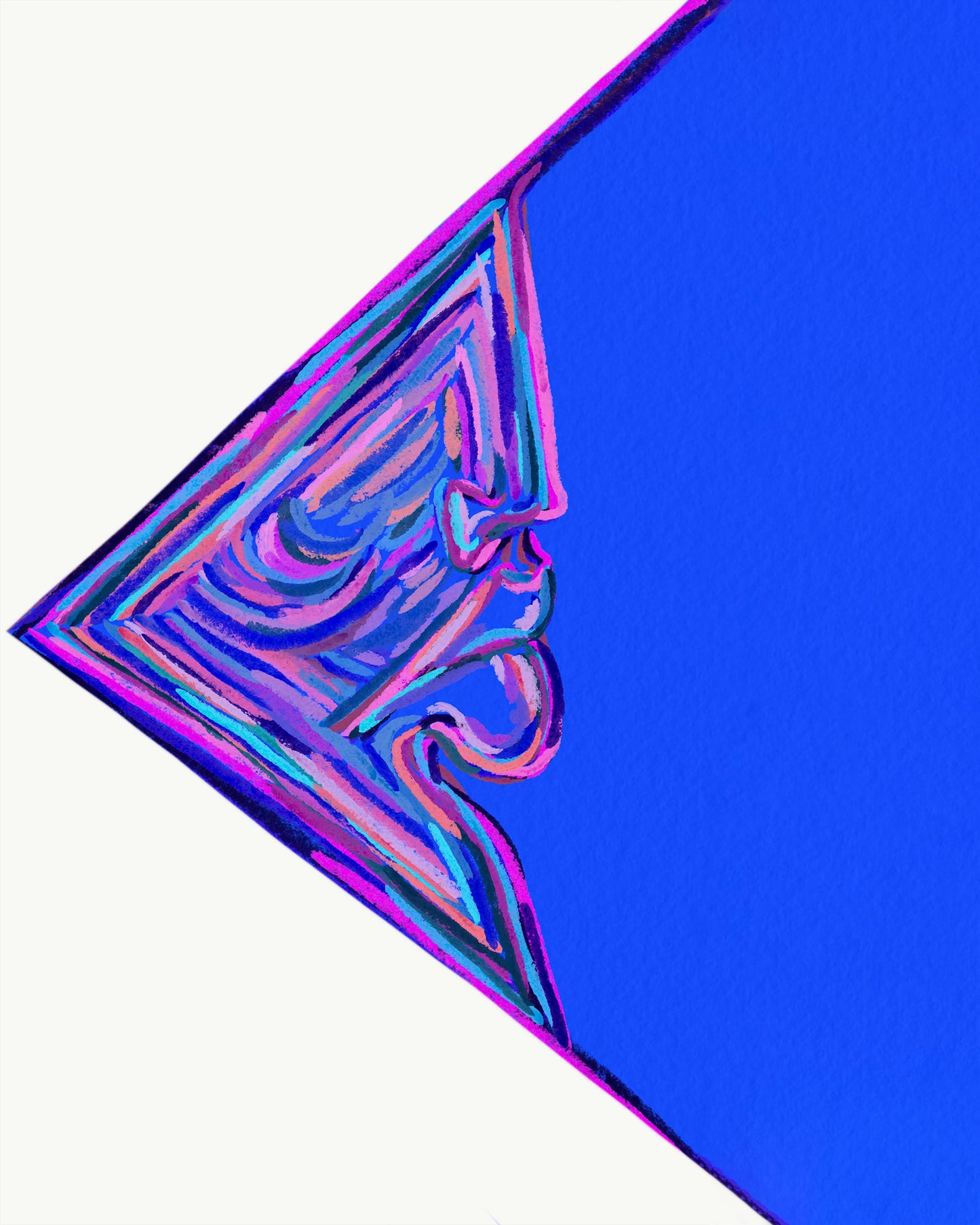 Neon Blue Face
