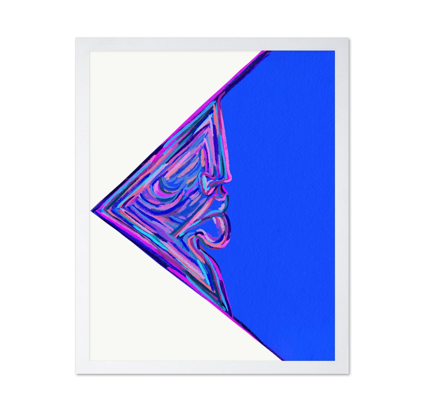 Neon Blue Face