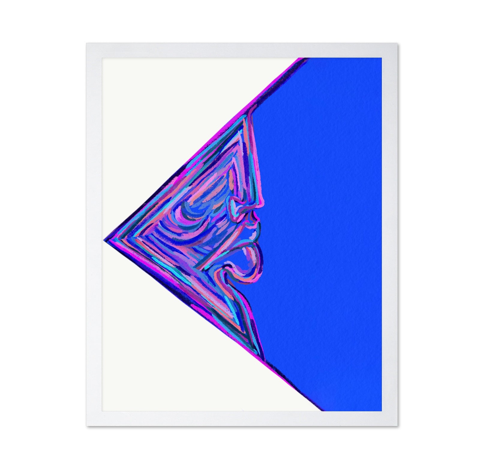 Neon Blue Face