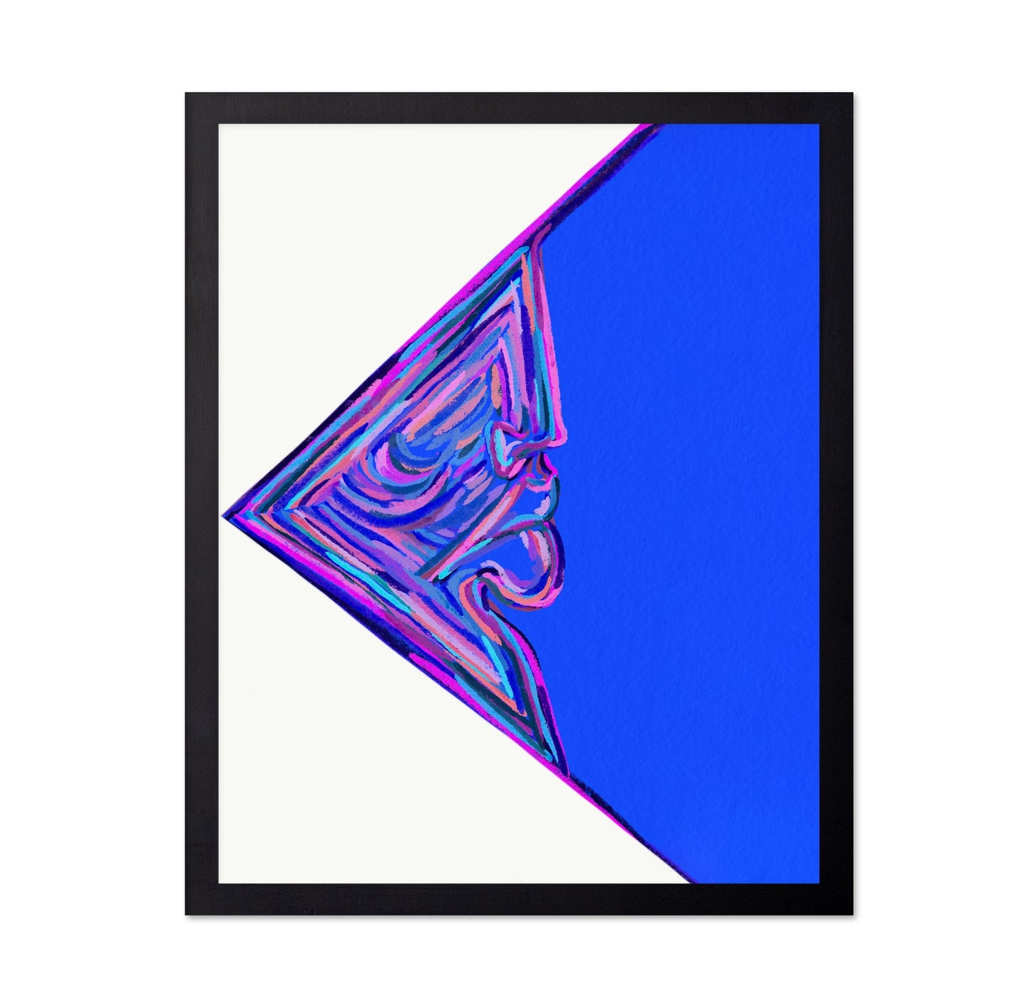 Neon Blue Face