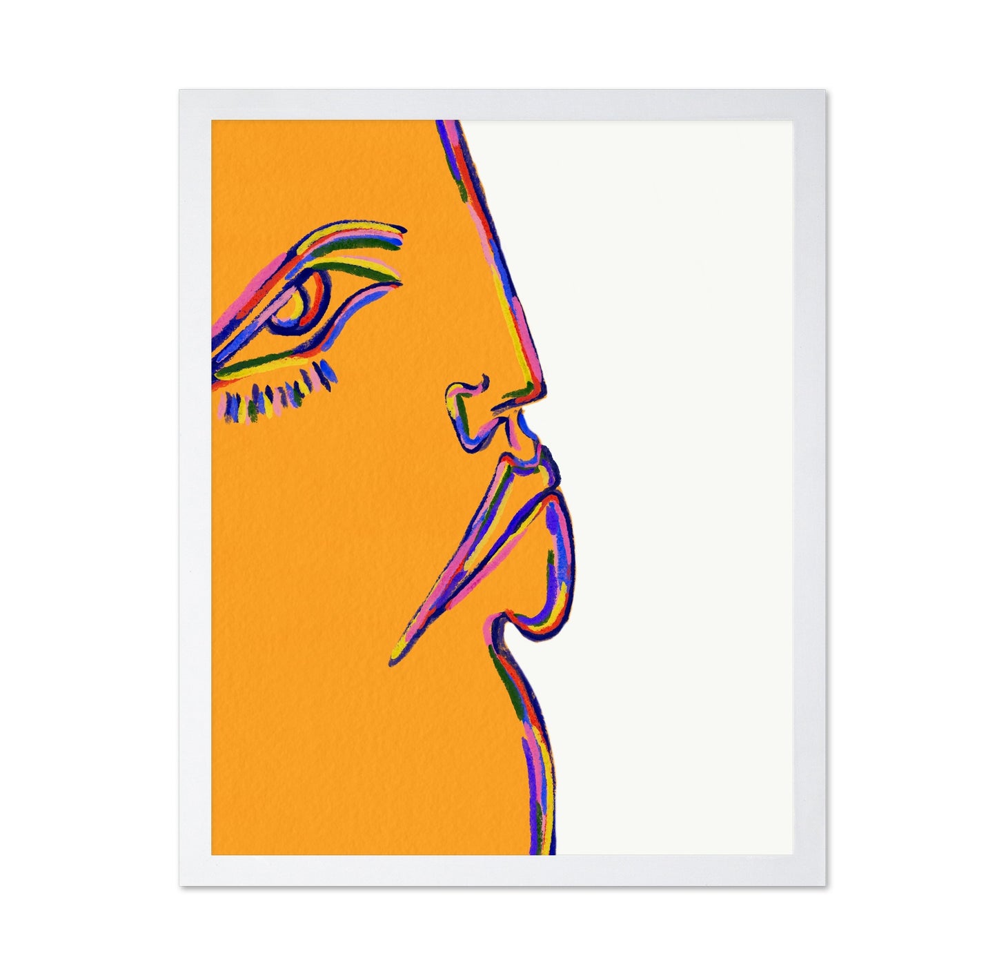 Rainbow Face Outline