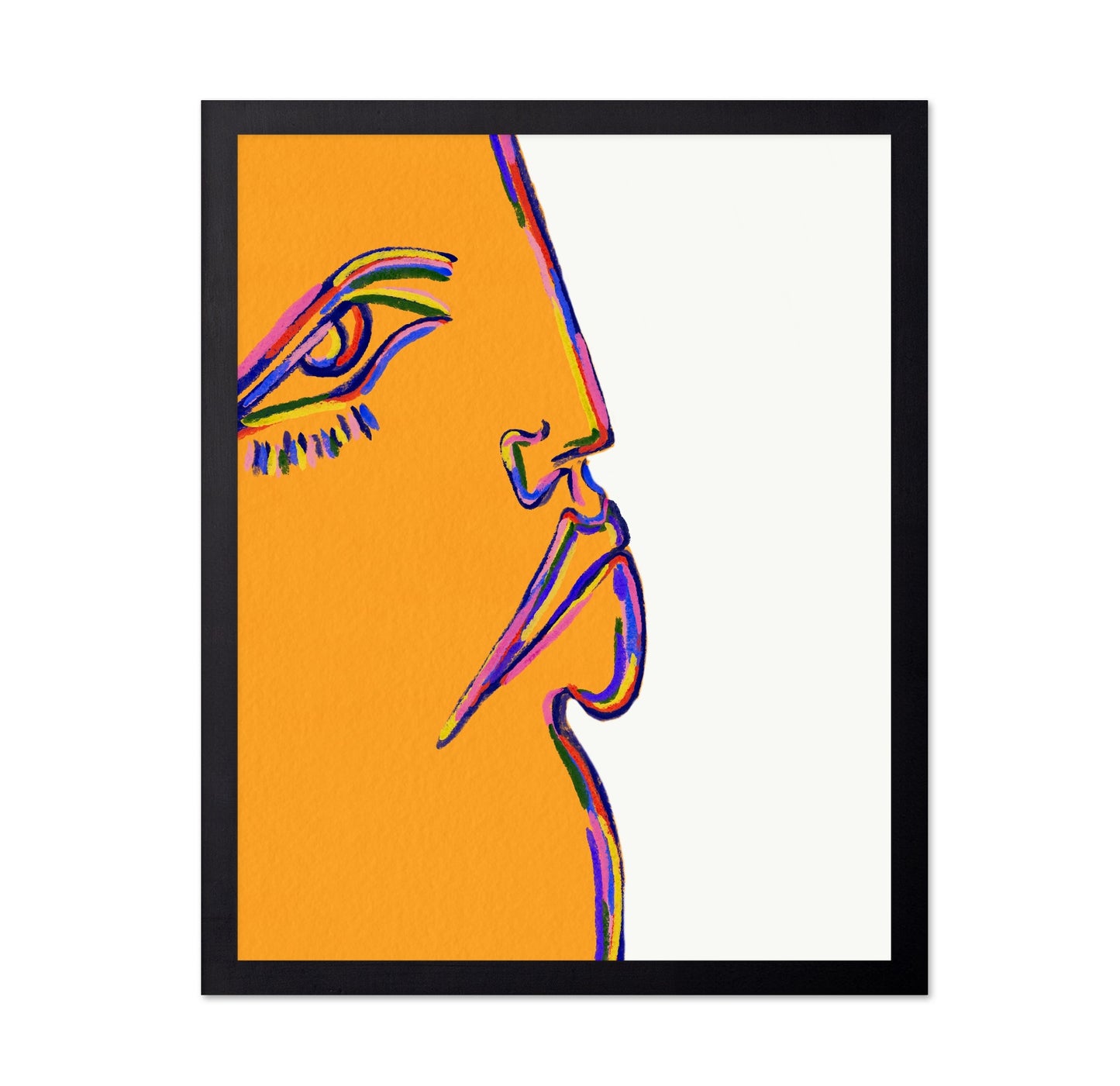 Rainbow Face Outline