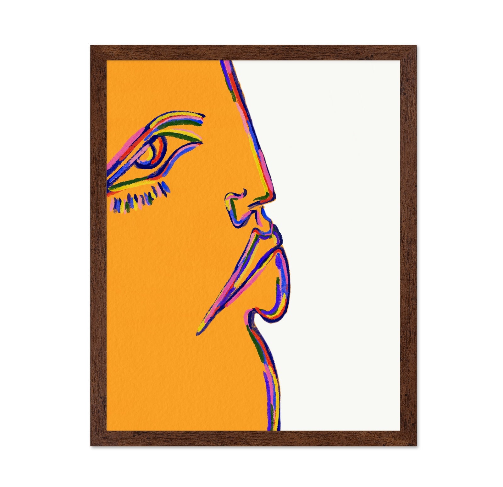 Rainbow Face Outline