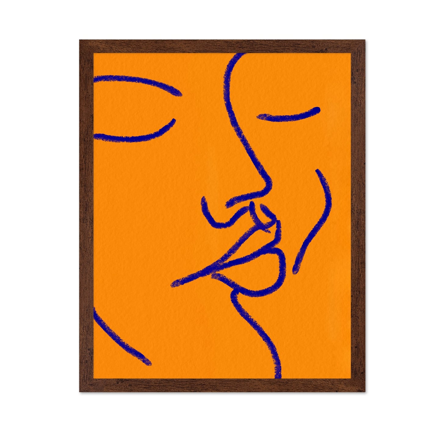 Orange Blue Face