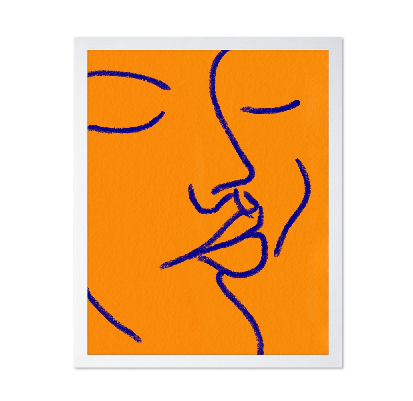 Orange Blue Face
