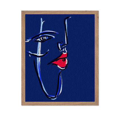 Blue Face Outline