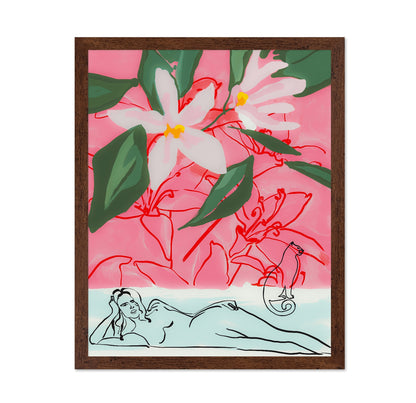 Floral Reclining Woman