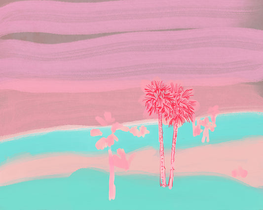 Pink Coastal Palms