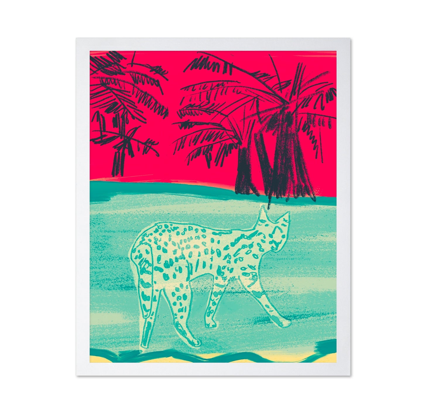 Tropical Cat Scene