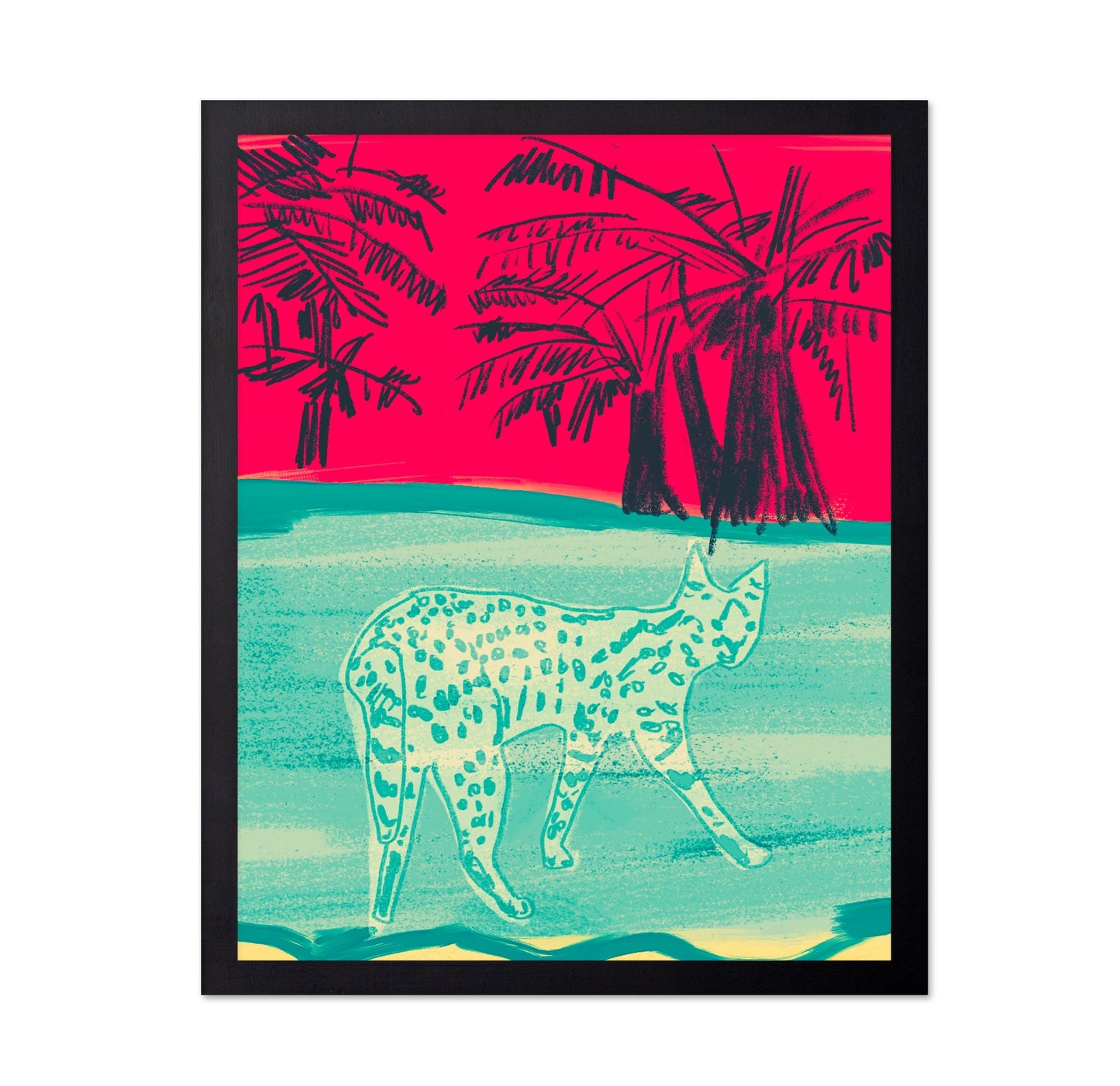 Tropical Cat Scene