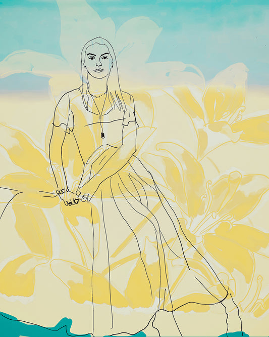 Yellow Floral Sketch