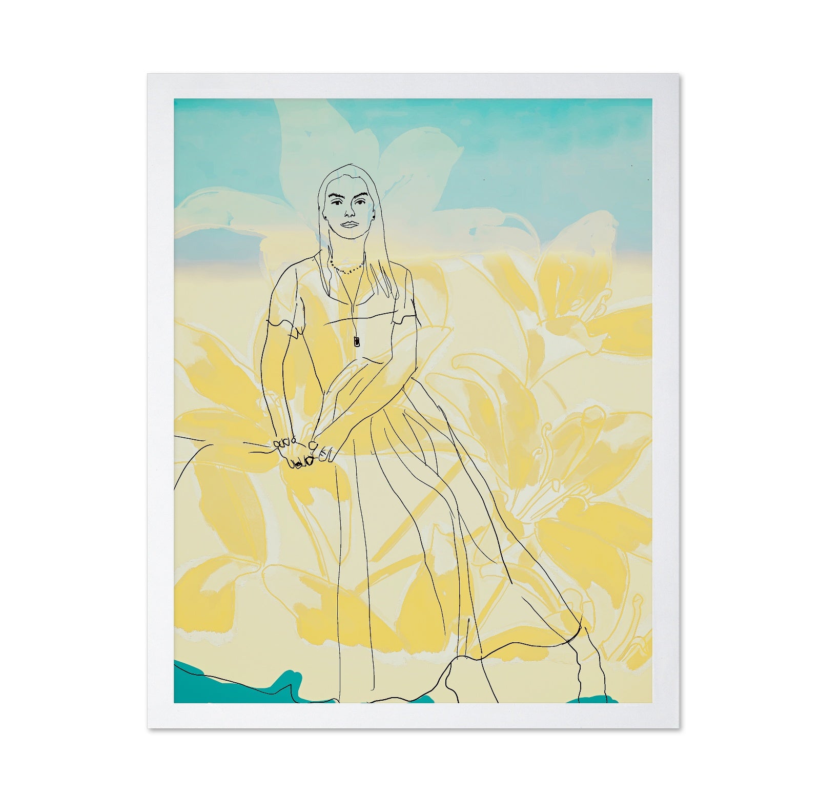 Yellow Floral Sketch