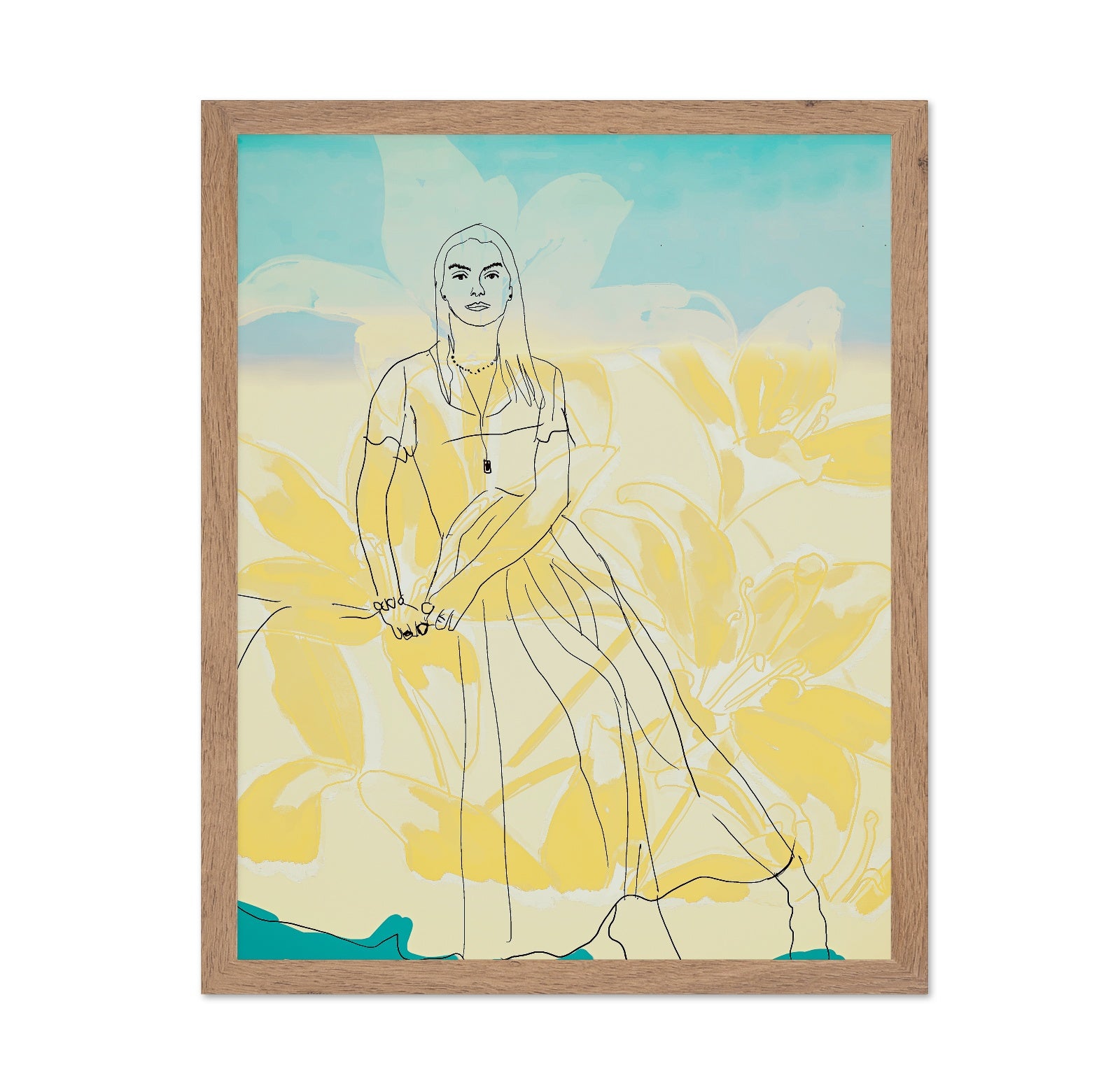Yellow Floral Sketch