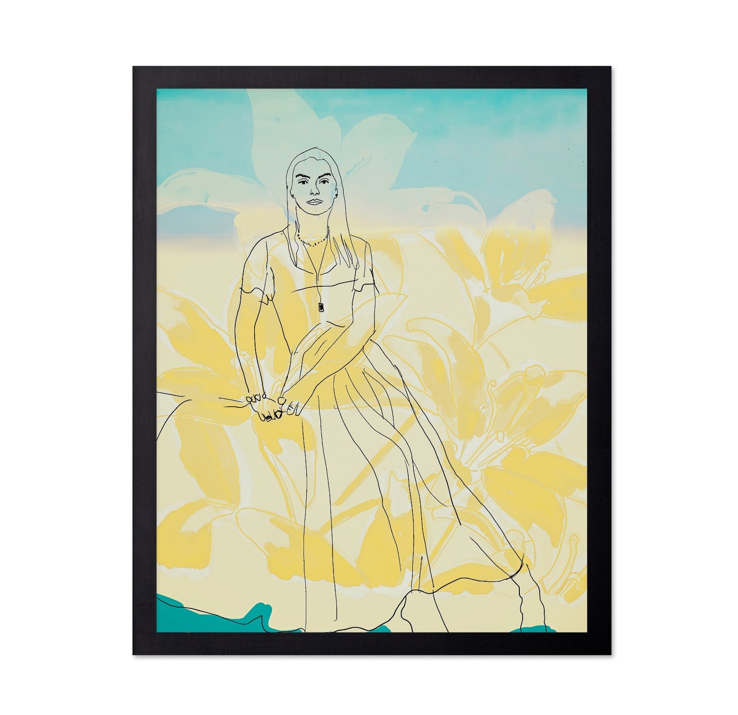 Yellow Floral Sketch
